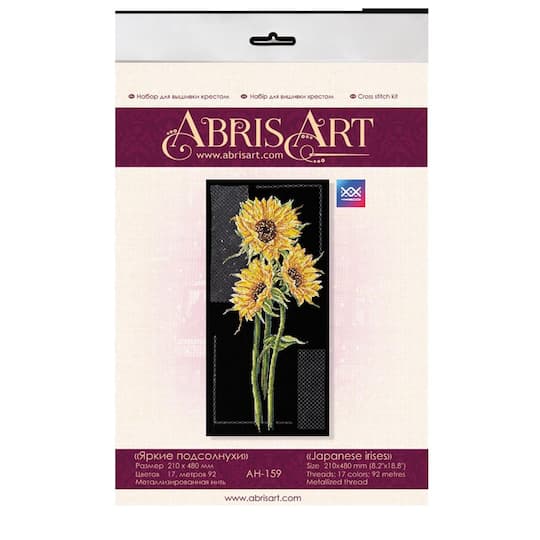 Abris Art Bright Sunflowers Counted Cross Stitch Kit